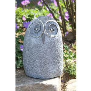 Záhradná socha OWL EYE - sivá