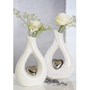 Váza LOVE 25,5 cm - biela