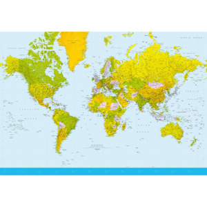 Wizard+Genius W+G fototapeta Mapa sveta modrá 366x254 cm