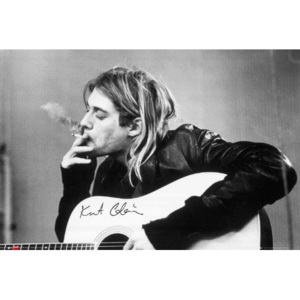 Plagát, Obraz - Kurt Cobain - smoking, (91 x 61 cm)