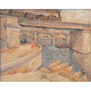 Reprodukcia, Obraz - Bridge across the Seine at Asnieres, 1887, Vincent van Gogh, (120 x 90 cm)
