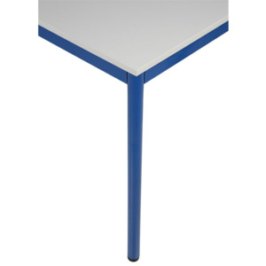 Stôl jedálenský - okrúhle nohy, modrá konštrukcia, 800 x 800 mm