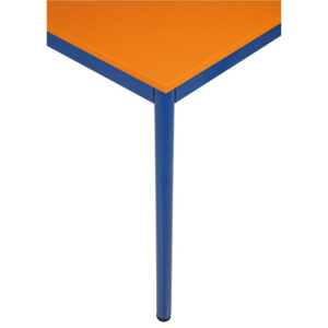 Stôl jedálenský, oranžová doska, modré konštrukcia, 1200 x 800 mm