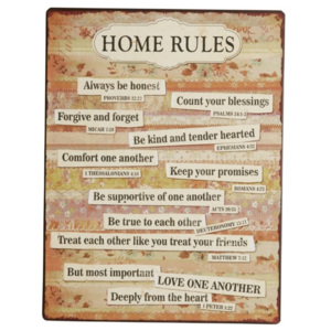 Ceduľa HOME RULES