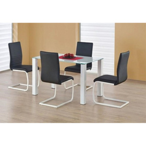 Obdĺžnikový biely jedálenský stôl MERLOT Sklo / biela