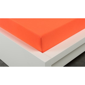 XPOSE ® Jersey prostěradlo Exclusive - tmavě oranžová 120x200 cm