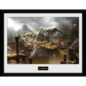 Rámovaný Obraz - God of War - Concept Art Canyon