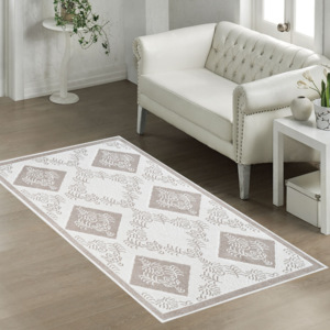 Béžový odolný koberec Vitaus Azalea, 100 x 150 cm