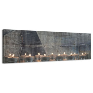 Obraz na plátne Panoráma, Sviečky, 158x46cm