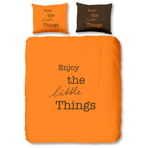 Oranžové bavlnené obliečky Muller Textiels Enjoy, 200 x 200 cm