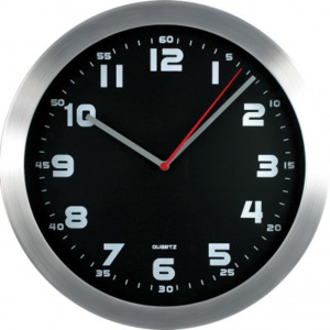 Nástenné hodiny MPM, 2482.7090 - strieborná/čierna, 30cm
