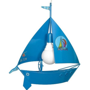 Detský luster plachetnica - modrá LU4780