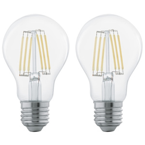 Eglo SADA 2x LED žiarovka FILAMENT CLEAR E27/6W/230V - Eglo 11509 EG11509 + záruka 3 roky zadarmo
