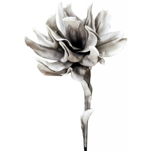 Eurofirany Dekoračný penový kvet - Flore 03 bielošedý, 70 x 18 cm