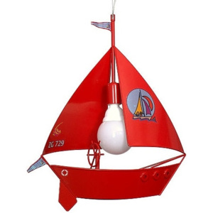 Detský luster plachetnica - červená LU4778 + záruka 3 roky zadarmo