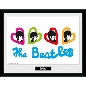 Rámovaný Obraz - The Beatles - Love Hearts