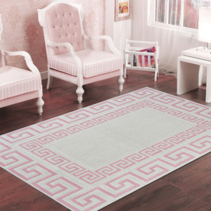 Púdrovoružový odolný koberec Vitaus Versace, 80 x 200 cm