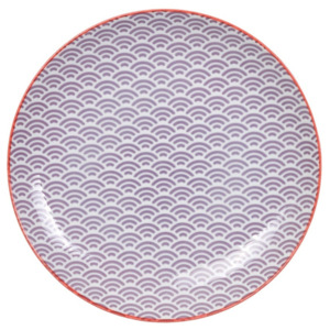 Fialový porcelánový tanier Tokyo Design Studio Wave, ⌀ 25,7 cm