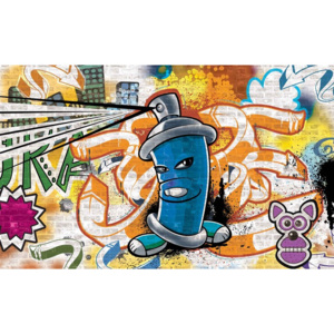Fototapeta, Tapeta Graffiti Street Art, (91 x 211 cm)
