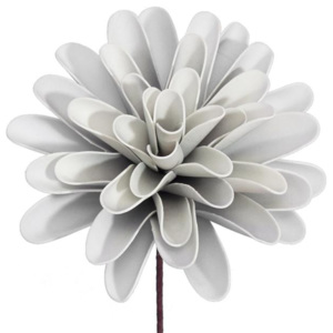 Eurofirany, Dekoračný penový kvet - Flore 189 bielošedý, 75 x 22 cm