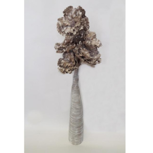 Eurofirany, Dekoračný penový kvet - Flore 164 medený, 75 x 22 cm