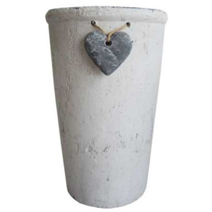 Stardeco, Kvetináč so srdiečkom 25 cm - cement