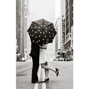 Obraz Black&White Rainy Love, 45 x 70 cm