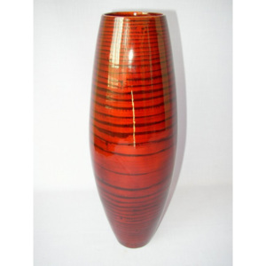 AxinTrading Bambusová váza vysoká červená