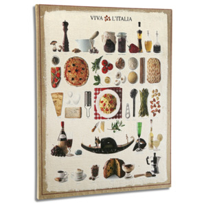 Drevený obraz Versa Italian Kitchen, 50 x 45 cm