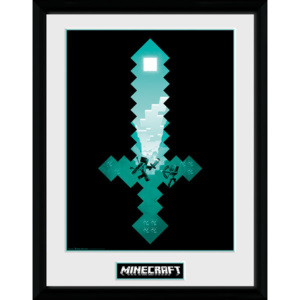 Rámovaný Obraz - Minecraft - Diamond Sword