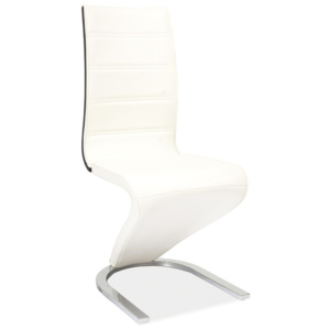 Jedálenská čalúnená stolička H-134 biela / čierna