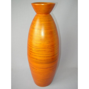 AxinTrading Bambusová váza antik vysoká oranžová