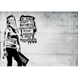Fototapeta, Tapeta Banksy Graffiti, (416 x 254 cm)