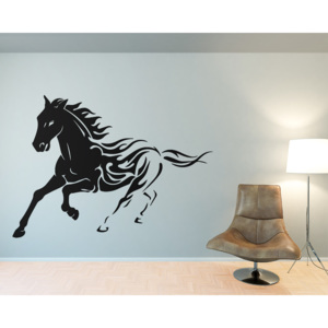 GLIX Kůň - samolepka na zeď Čierna 140 x 100 cm