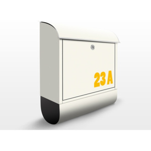 Poštová schránka s potlačou Žltá na béžovej (JS316) a vlastným textom