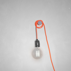Oranžový textilný kábel s objímkou Filament Style Cable