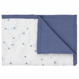 Modro-biela detská deka s modrými hviezdičkami Art For Kids Stars, 70 × 100 cm