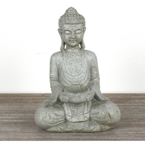 Socha Buddha sa svietnikom 18x11x27cm