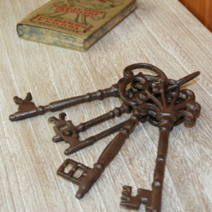 Staré kľúče ako dekorácia 6,5x8,2x24,5cm