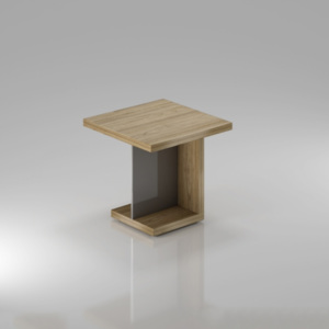Konferenčný stôl lineart 80 x 80 cm brest svetlý / antracit