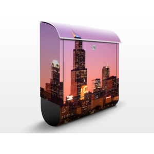 Poštová schránka s potlačou Chicago Skyline