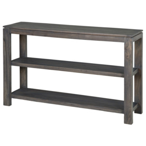 Konzolový stolík z masívneho sivo moreného akáciového dreva Zara Simple