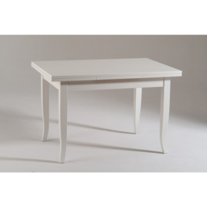 Biely rozkladací drevený jedálenský stôl Castagnetti Piatto, 120 cm