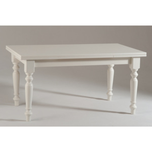 Biely rozkladací drevený jedálenský stôl Castagnetti Pranzo, 160 cm