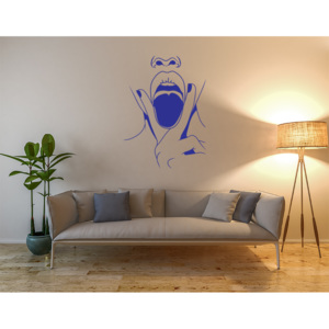GLIX Lips Swag - samolepka na zeď Modrá 50 x 70 cm