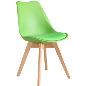KROS jedálenská stolička, zelená/buk