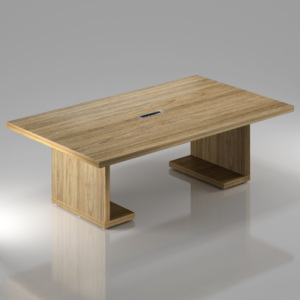 Konferenčný stôl Lineart 240 x 140 cm brest svetlý