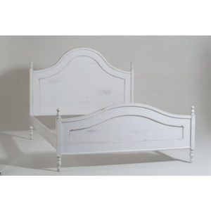 Biela dvojlôžková drevená posteľ Castagnetti Nadine, 160 x 200 cm