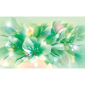 Fototapeta, Tapeta Zelené kvety, príroda, (368 x 254 cm)