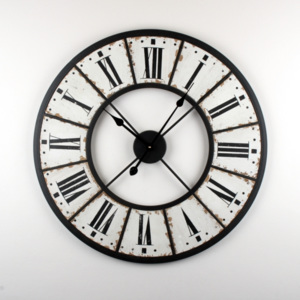 Originálne nástenné hodiny s otlčeným vzhľadom 70cm
